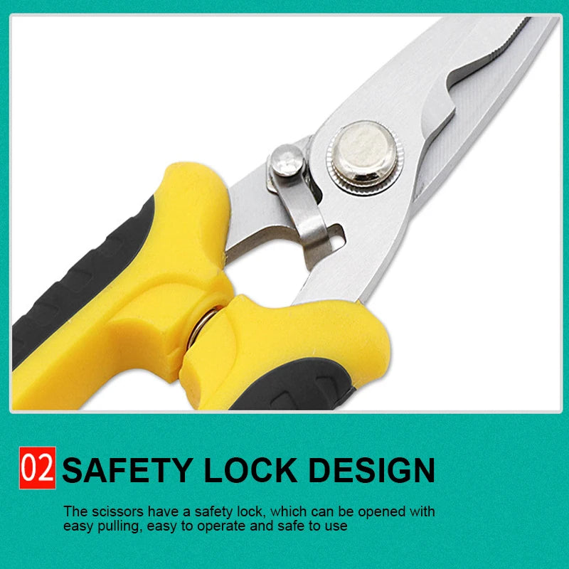 SLADE Stainless Steel Electrician Scissors – Multifunctional Electrician Scissors Oasis Select