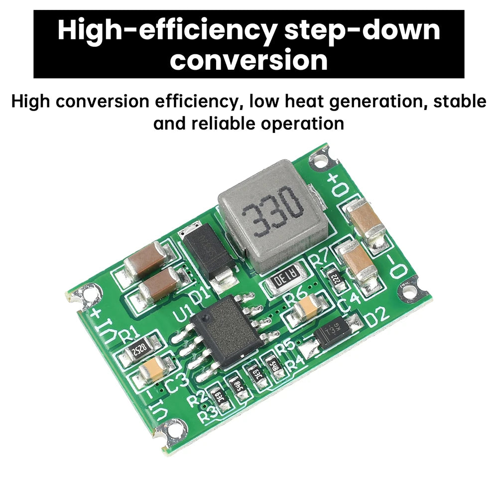 Mini DC-DC Buck Converter 48V 60V 120V to 3.3V 5V 12V Step-Down Power Module with Over Temperature Short Circuit Protection Oasis Select