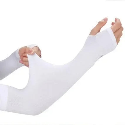 1/2pair Unisex Arm Guards for Men Women, Sleeve Warmers, Sports Sleeves, UV Sun Protection, Hand Cover, Support, Running Fishing Oasis Select 1pair white-B
