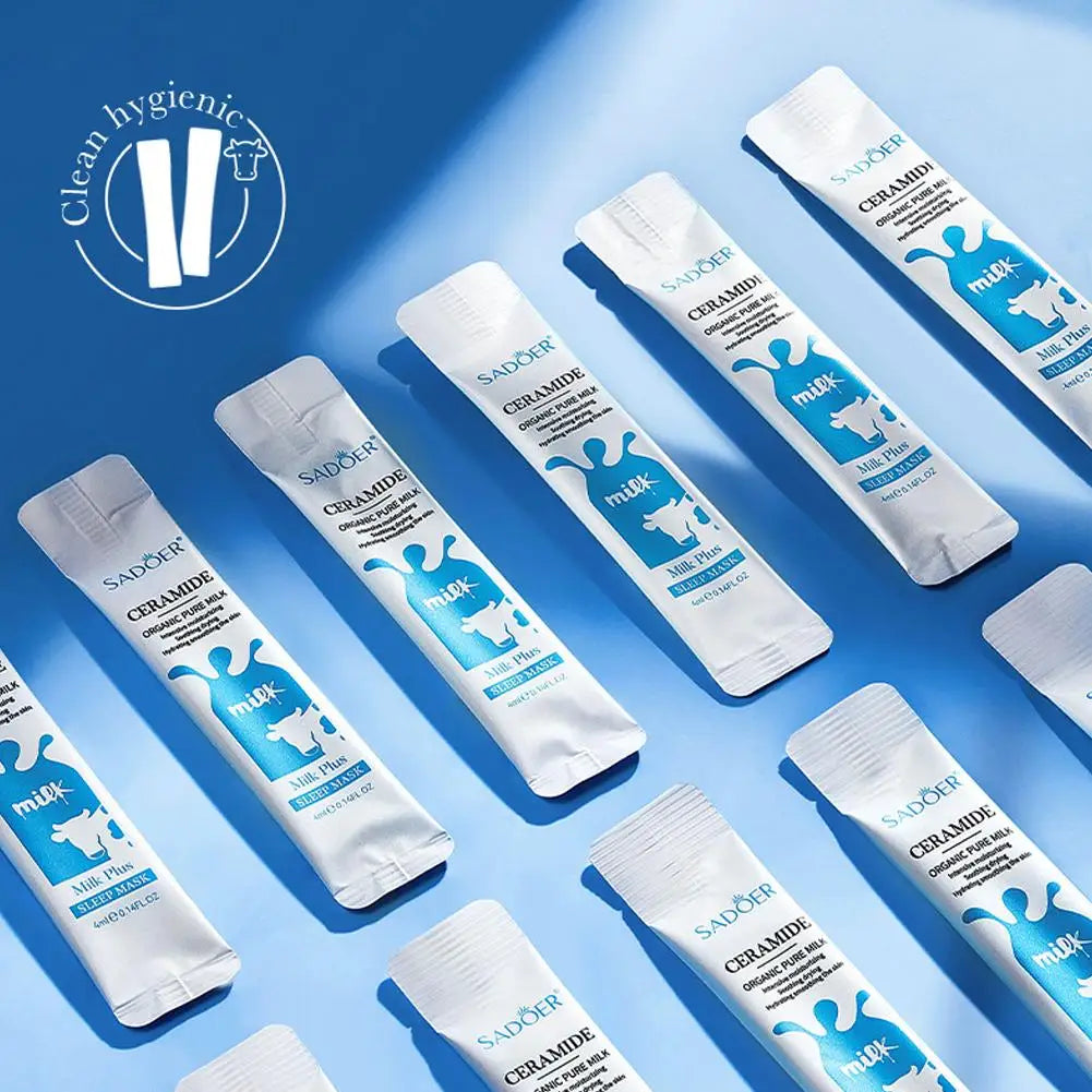 20pcs Aloe Vera & Ceramide Milk Sleeping Mask Nourishing Pores Rejuvenation Skin Smooth Moisturizing Mask Skin Care For Beauty Oasis Select