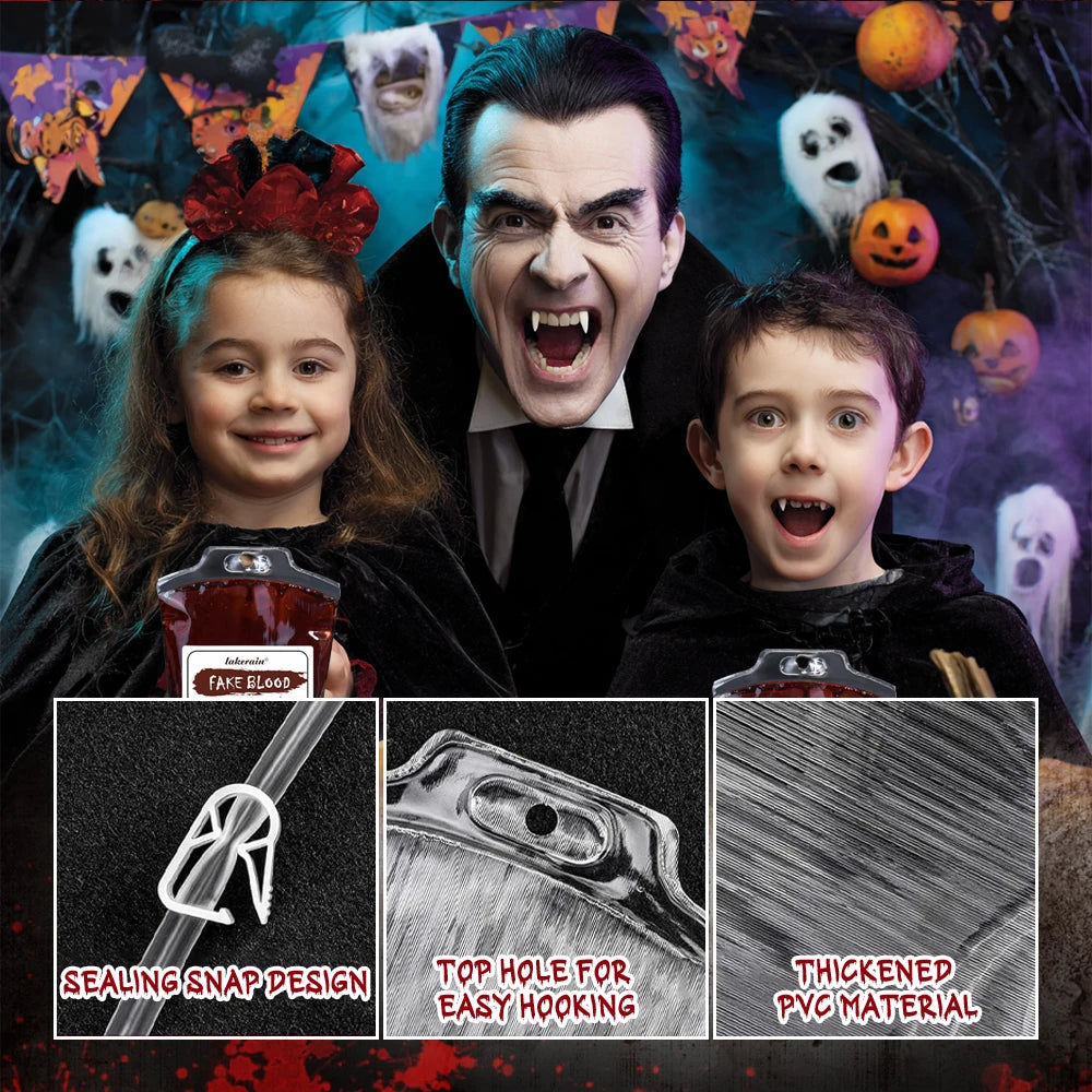 Lakerain 170ML Fake Blood Halloween Ultra-realistic Fake Blood Makeup Safe Non-Toxic Cosplay Horror Prop Party Decoration Oasis Select