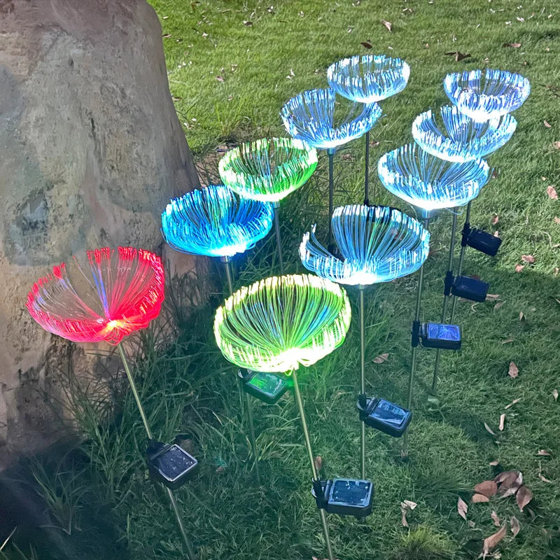 Outdoor Waterproof Solar Led Fiber Optic Jellyfish Light Atmosphere Decorative Light Garden Garden Villa Ground Lawn Light Oasis Select Default Title
