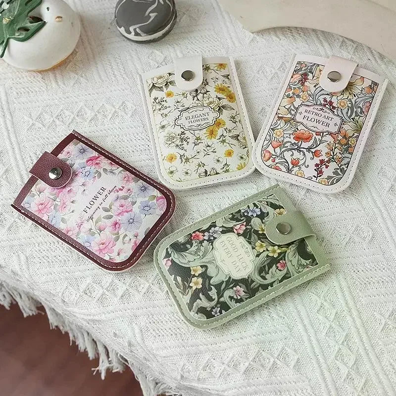 Portable Adorable Pull-out Card Holder With Multiple Card Slots - ID Card, Bank Card, Bus Card Organizer For Women Oasis Select
