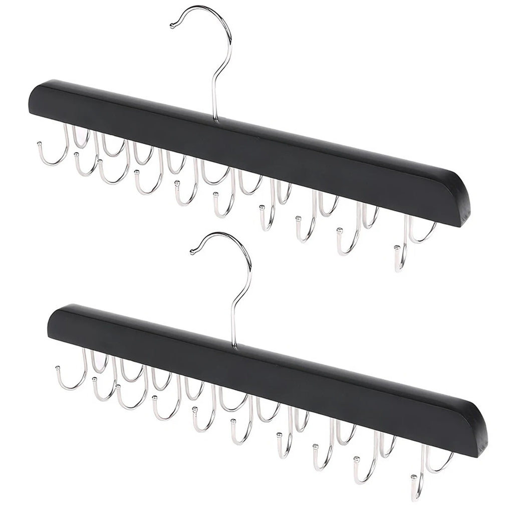 1/2pcs women's bra hanger, wooden vest organizer rack, suitable for dorms and apartments, can hang vests, hats, scarves, etc. Oasis Select 2Pcs (40 hooks)
