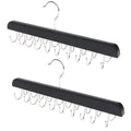 1/2pcs women's bra hanger, wooden vest organizer rack, suitable for dorms and apartments, can hang vests, hats, scarves, etc. Oasis Select 2Pcs (40 hooks)