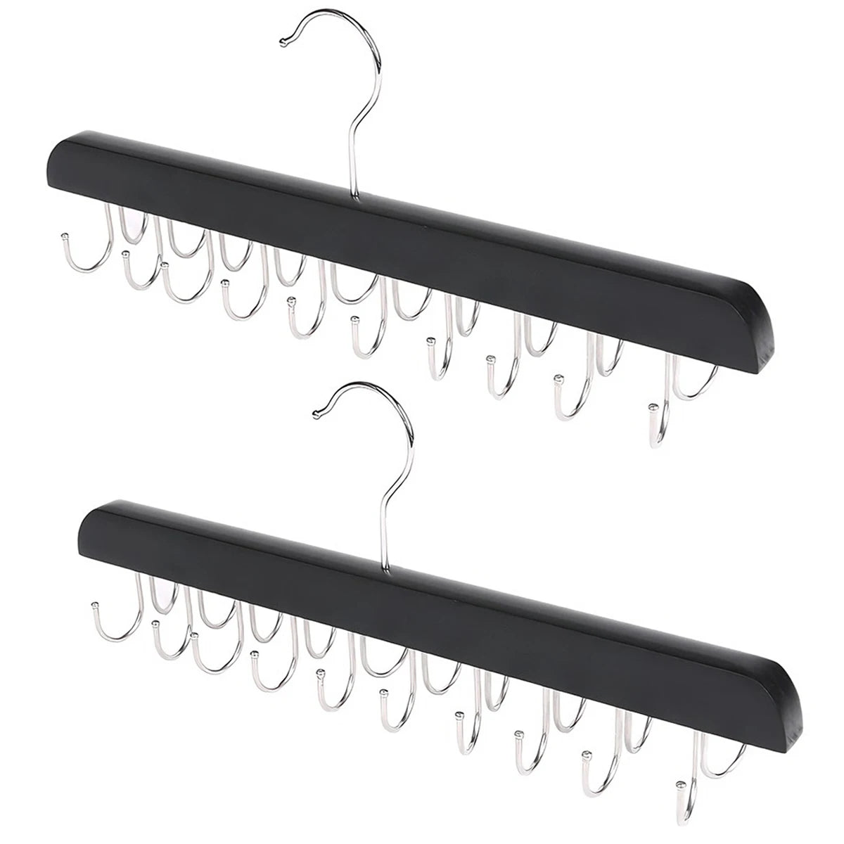 1/2pcs women's bra hanger, wooden vest organizer rack, suitable for dorms and apartments, can hang vests, hats, scarves, etc. Oasis Select 2Pcs (40 hooks)