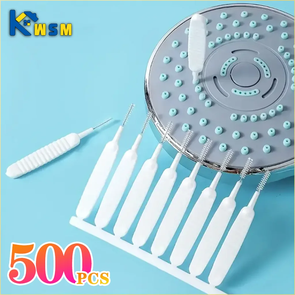 10-500PCS Shower Cleaning Brush Bathroom Micro Nylon Brush Nozzle Anti-blocking Cleaning Tools Bathroom Accessories Oasis Select