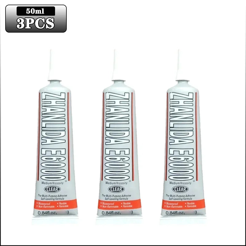 Glue for Rhinestones Crystal DIY Craft Tool Needles Epoxy Adhesive Strong for Jewelry Crafts Fix Glue Home Welding FluxesTools Oasis Select 50ml-3PCS