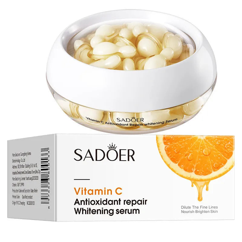 SADOER Vitamin C Antioxidant Moisturizing Anti wrinkle Brighten Repair Whiten Capsule Essence Lotion 30pcs Oasis Select Vitamin C