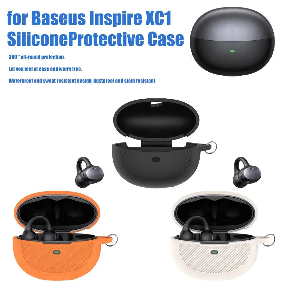 Silicone Case for Baseus Inspire XC1 – Waterproof + Carabiner