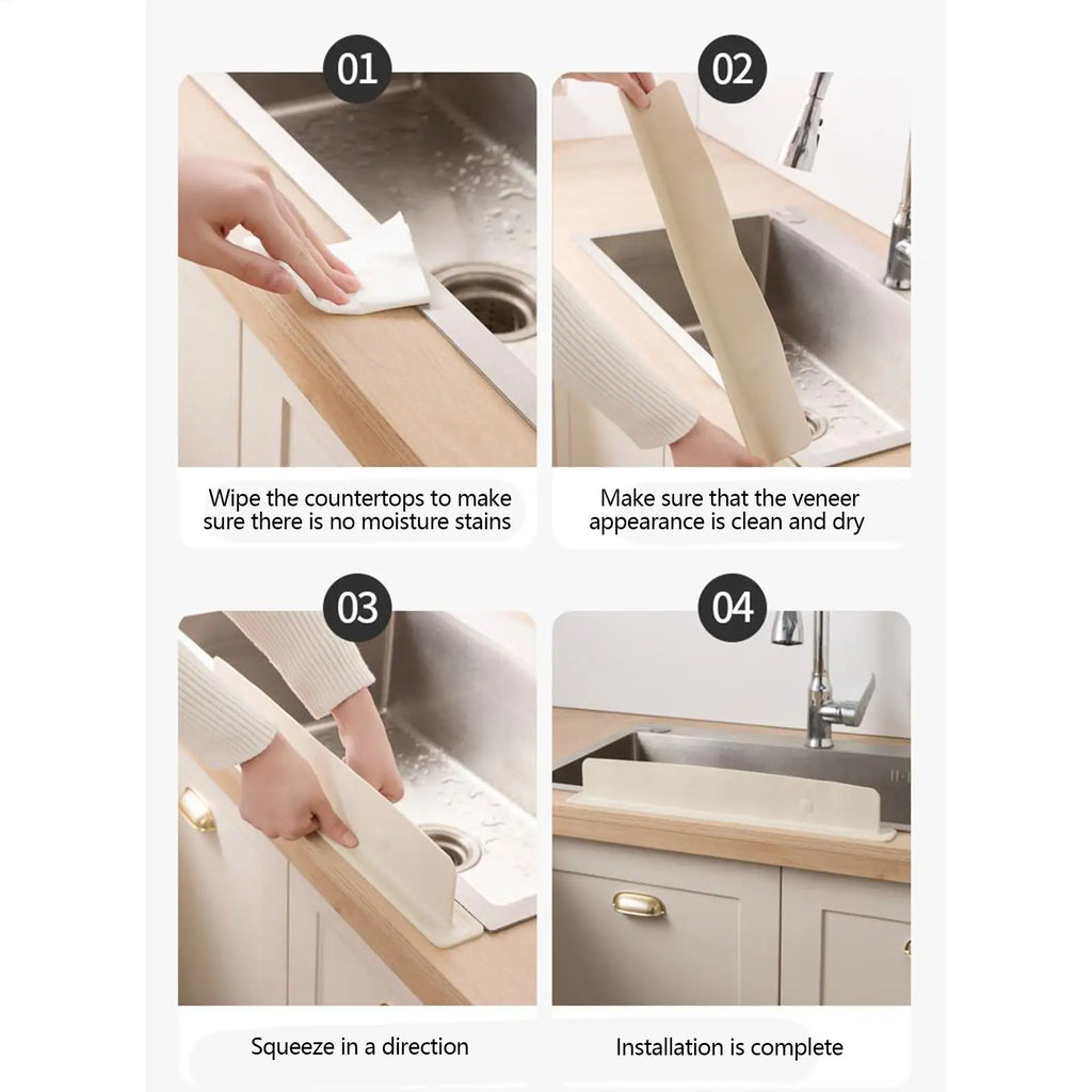 1PC/3PCS Silicone Sink Baffle Splash Guard Protect Cloth From Splashing Water Baffle Splash Protector For Washing Dishes tools Oasis Select
