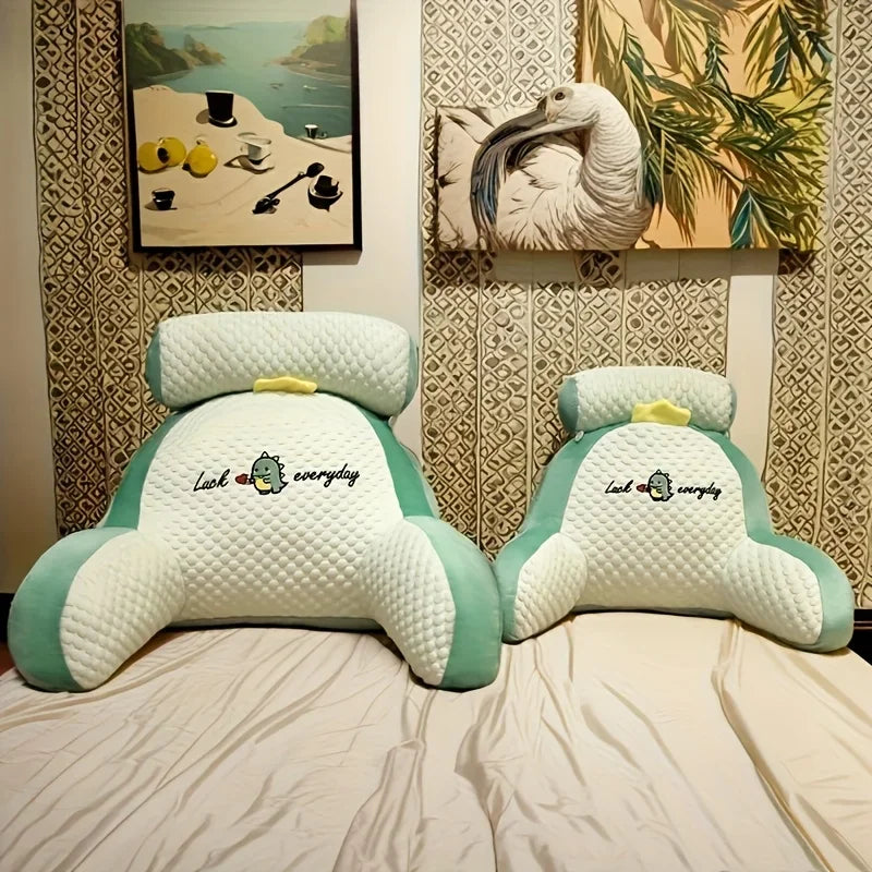 1pc Ergonomic Reading Pillow with Adjustable Back Support, Soft Lumbar Cushion for Bed, Sofa, Chair – Breathable & Comfortable Oasis Select