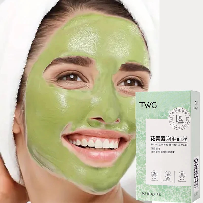Anthocyanin Bubble Facial Mask – Deep Clean & Moisturizing 12pc Bubble Face Mask Oasis Select 12pcs