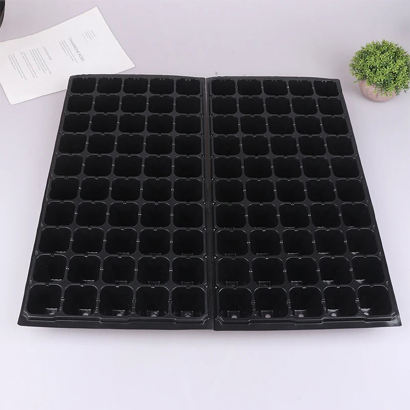 50-Cell Seedling Trays 2-Pack – Plastic Germination Starter Trays