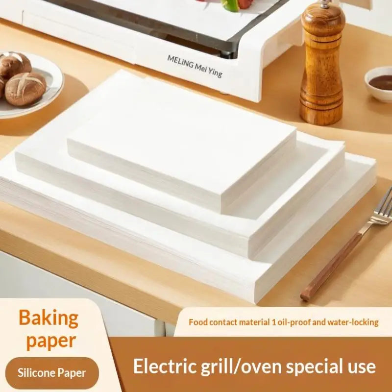 200Pcs Air Fryer Parchment Paper Burger Dessert Sandwich Wrapping Brown Wax Paper Kitchen Oven Paper Oasis Select