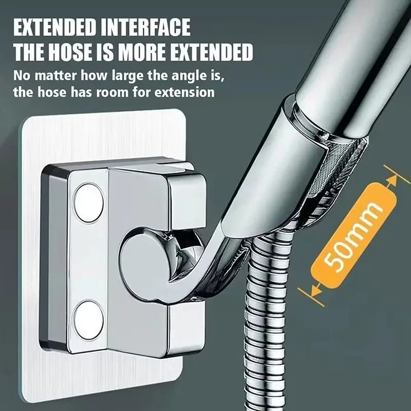 2024 Shower Holder Adjustable Self-Adhesive Punch Free Wall Stand Mounted Restroom Showerhead Holder Shower Bathroom Accessories Oasis Select