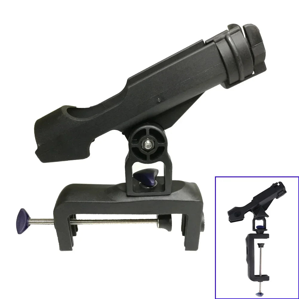 Clamp on Removable Yacht Kayak Canoe Fishing Rod Rack Holders Support Pole stand Bracket 360 Degree Rotatable Oasis Select