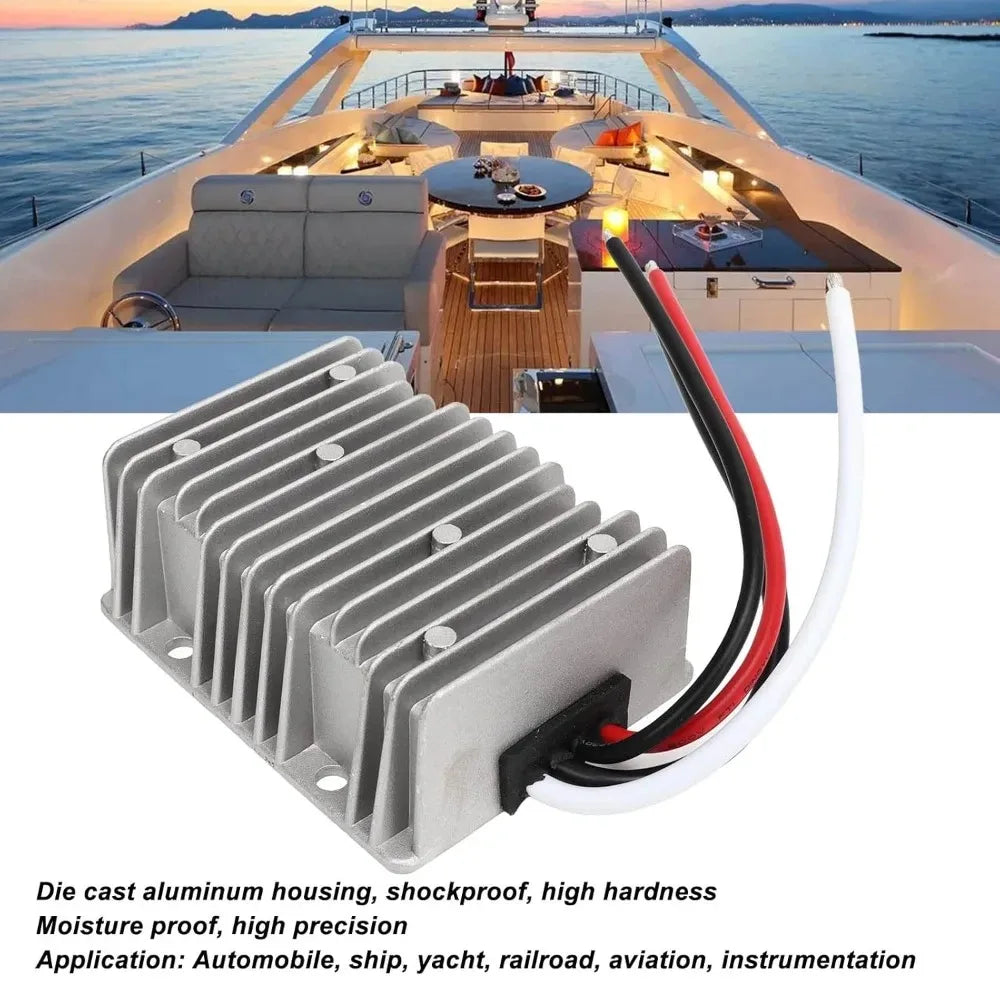 24V to 13.8V 40A 552W DC Voltage Converter Regulator IP68 for Automobiles Ships Yachts Railways Instruments Oasis Select