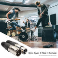 8pcs 3Pin XLR Female Male Socket Panel Mount Chassis Plug Connectors Adapters Oasis Select China Mainland