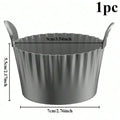 Reusable Silicone Air Fryer Liners and Baking Cups Accessories for Eggs Cakes Meatballs Non-Stick Kitchen Baking Tools Oasis Select Gray 1pc
