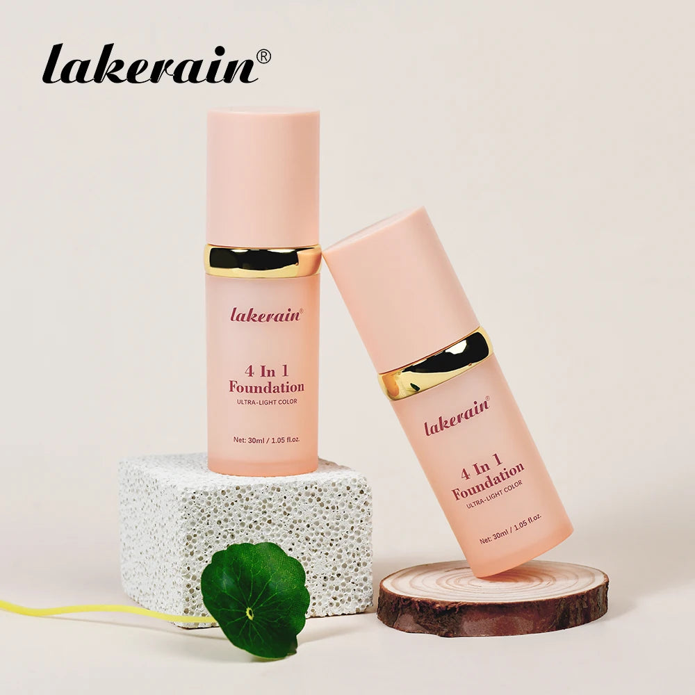 Color Changing Foundation 4 In 1 Moisturizer Longwearing Waterproof Concealer Even Skin Toning Sunscreen Spf 30 Whitening Makeup Oasis Select 2pcs