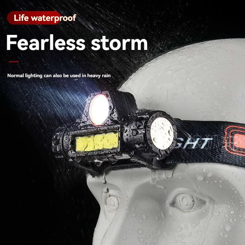 Rechargeable COB LED USB Headlamp Strong Magnetic Powerful Headlight Super Bright Waterproof Head Torch For Outdoor Fishing Oasis Select