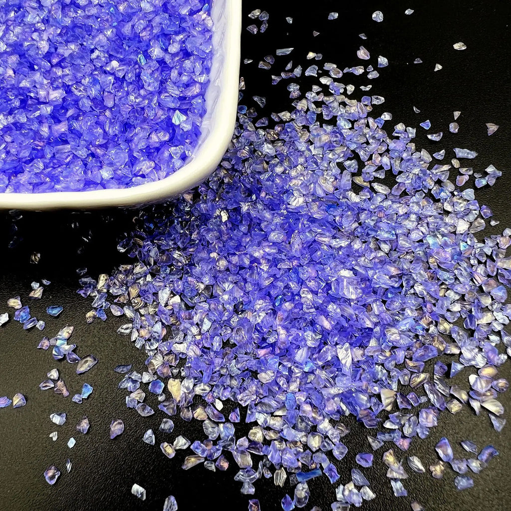 20g Glass Crushed Stone Irregularity Crystal Gravel Filling For DIY Epoxy Resin Mold Filler Crafts Decorative Nail Art Filler Oasis Select Dark Purple 20g