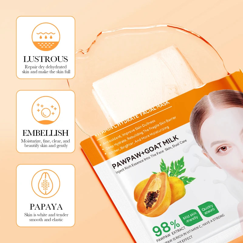BIOAOUA Papaya Vitamin C Brightening Face Mask 25g
