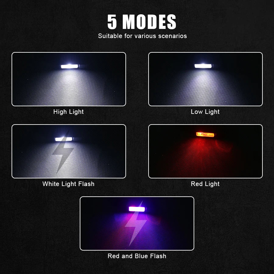 ZHIYU Mini EDC Flashlight 800LM LED COB USB-C Rechargeable
