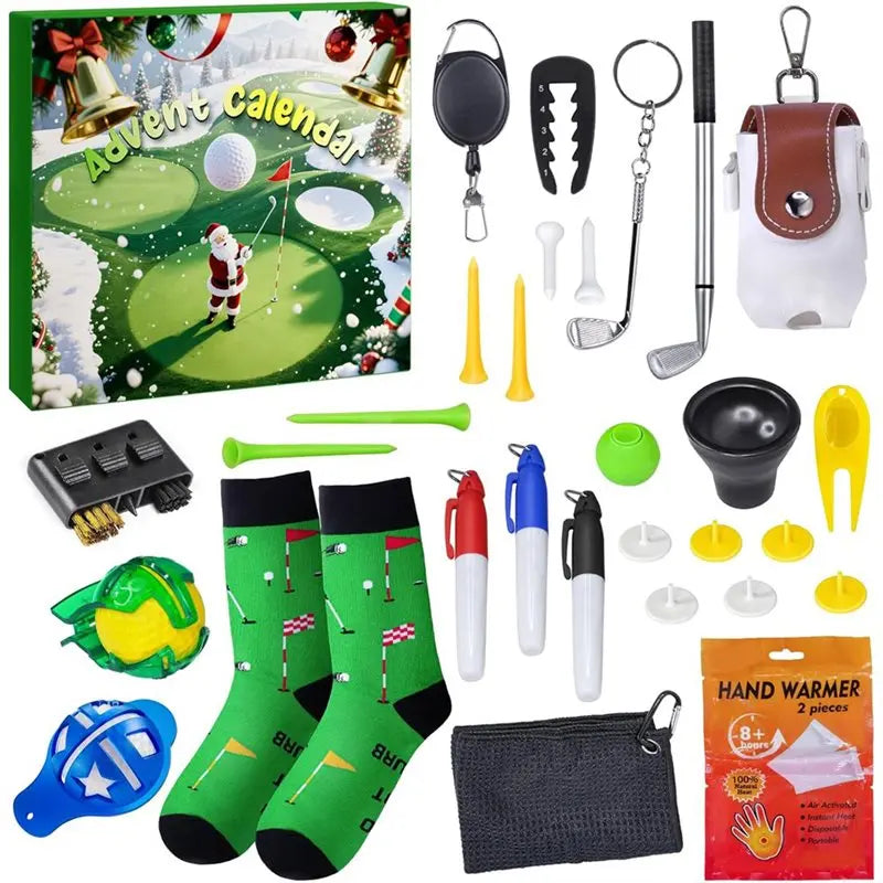 ~WISH Golf Sports Accessories And Decorations Christmas Countdown Gift- Advent Calendar 2025 For Adult Men Boy Golf Set Oasis Select As Shown M