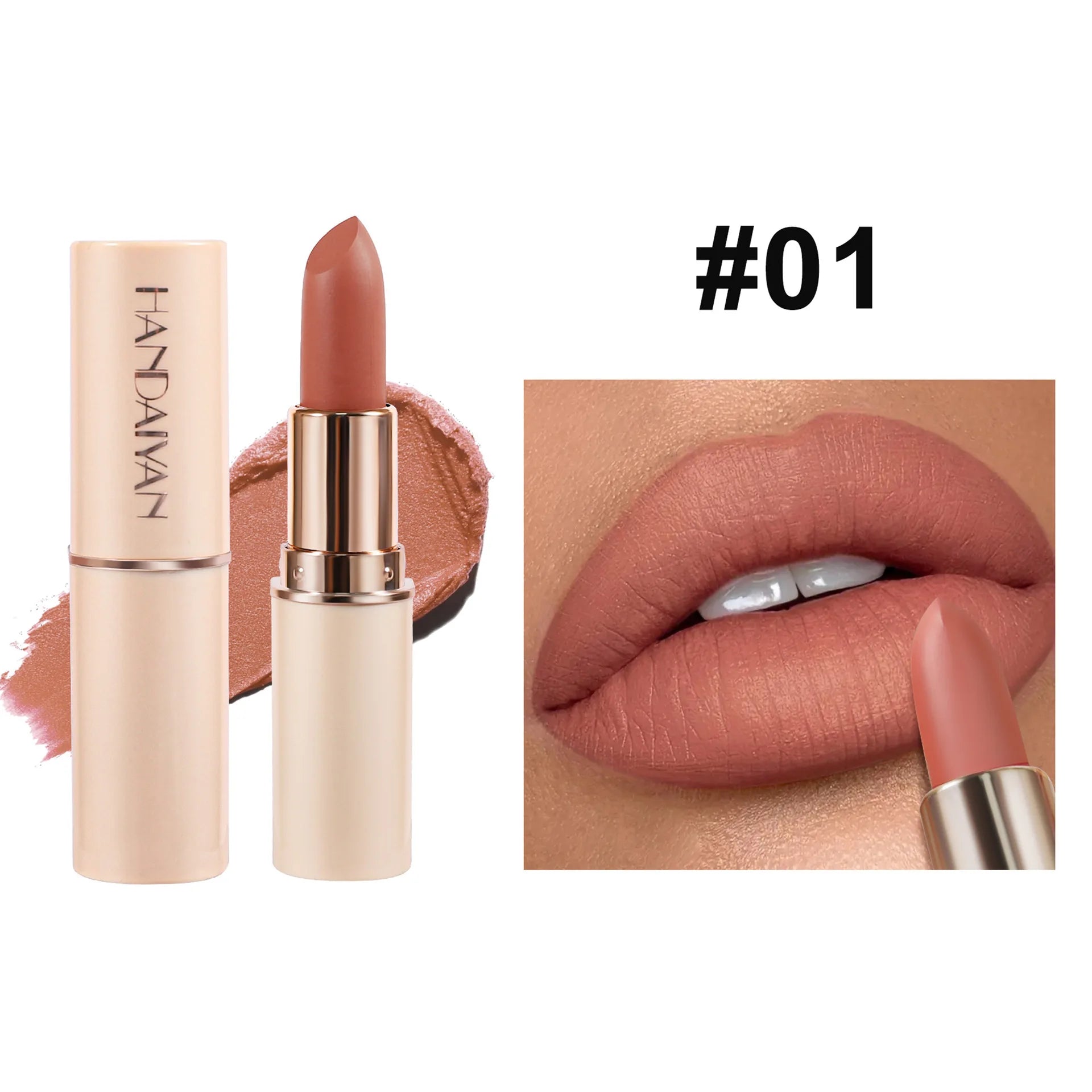 Handaiyan Matte Velvet Lipstick – Waterproof, 8 Colors