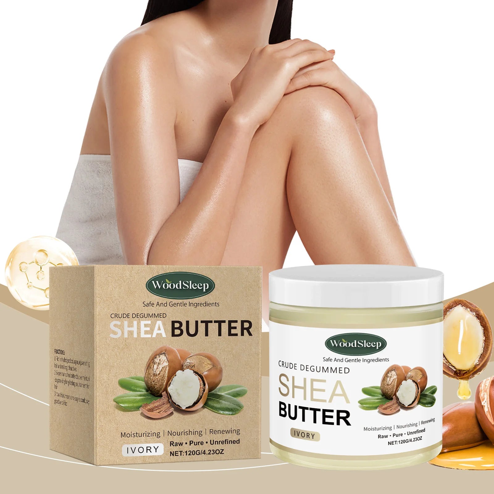 WOODSLEEP Shea Butter Cream – Deep Moisturizing Body Cream 120g Body Moisturizer Cream Oasis Select