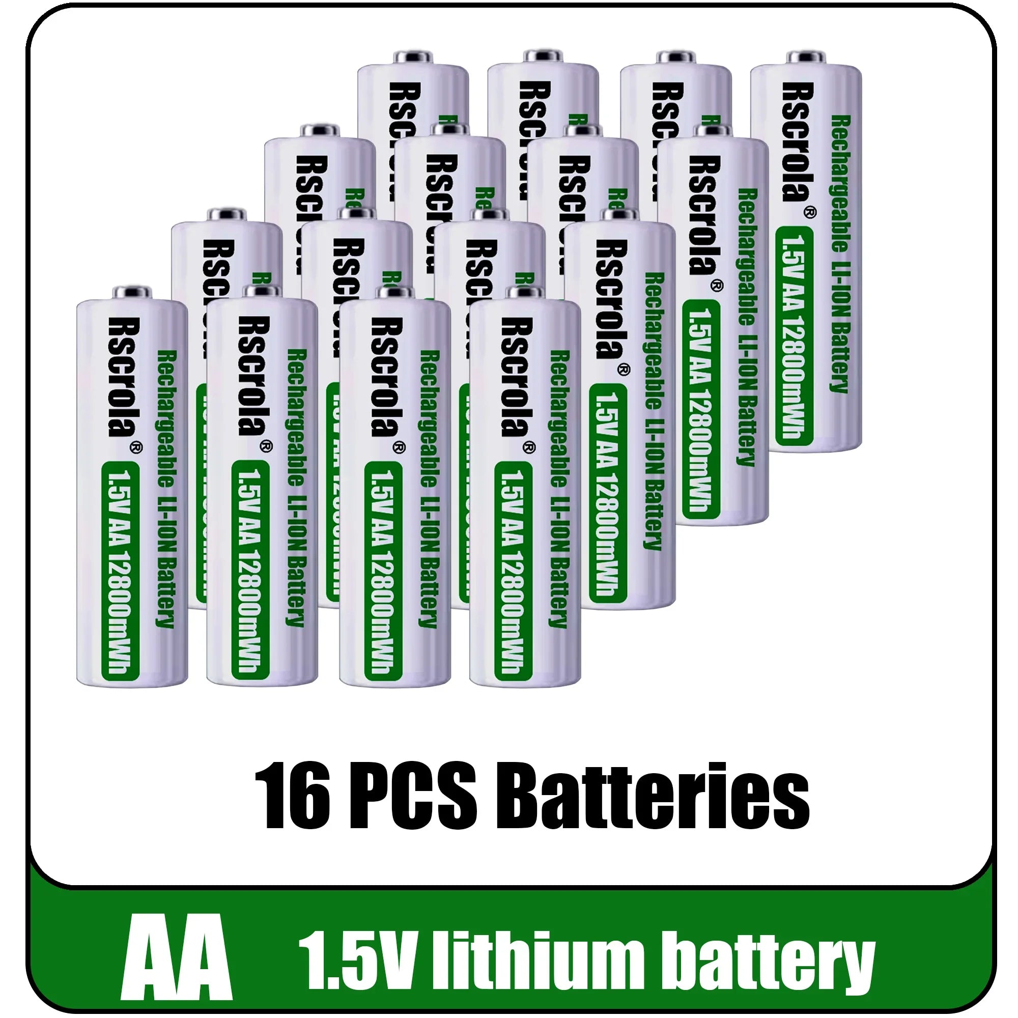 12800mWh 1.5V AA Battery Rechargeable Lithium-ion Battery AA Battery for remote control mouse fan Electric toy Oasis Select 16 PCS Batteries 1.5V China Mainland