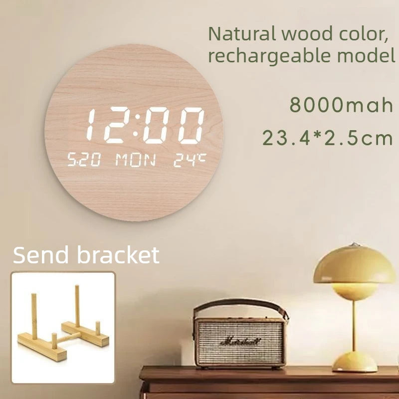 Silent Wall Clock Non-Ticking Home Decor Clock Modern Simple Digital Clock for Living Room Bedroom Wall Clocks Oasis Select storage battery 4