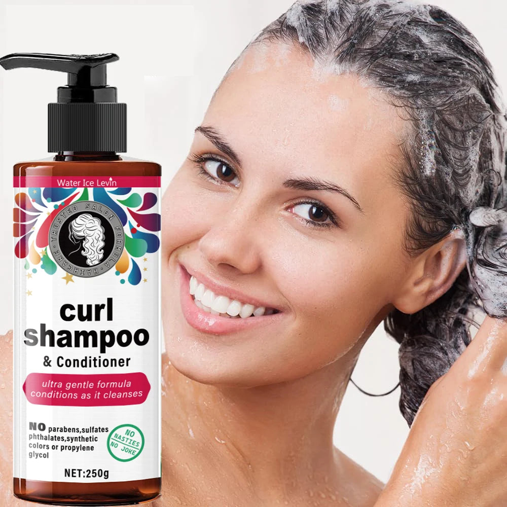 Curly Hair Shampoo & Conditioner 250g – Glycerin & Keratin Curl Shampoo Conditioner Oasis Select