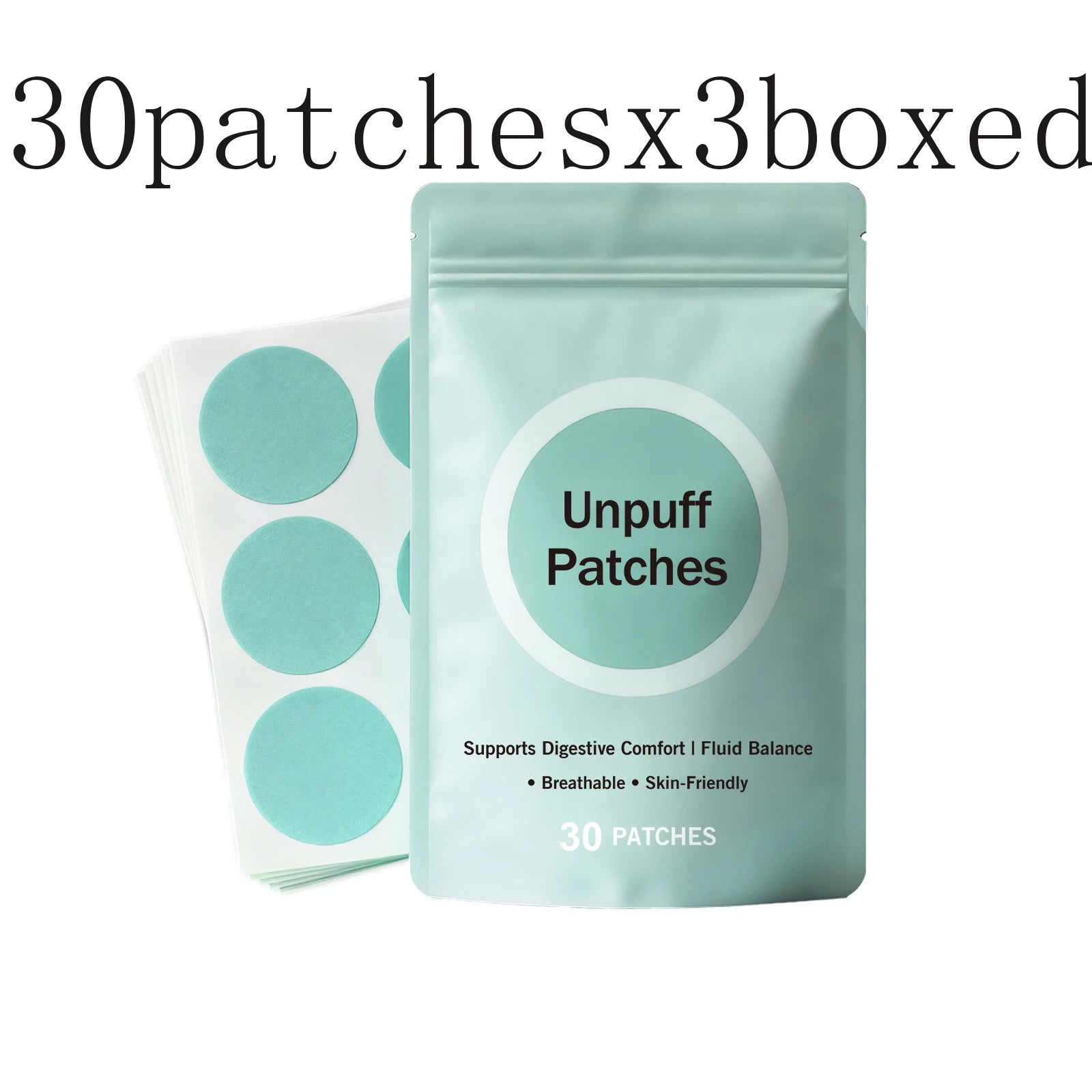 Body Shaping Care Patch - Lightweight, Skin-Fitting, for Body Contour, Comfortable for External Use, Lazy-Friendly & Convenient Oasis Select 30patchesx3boxed