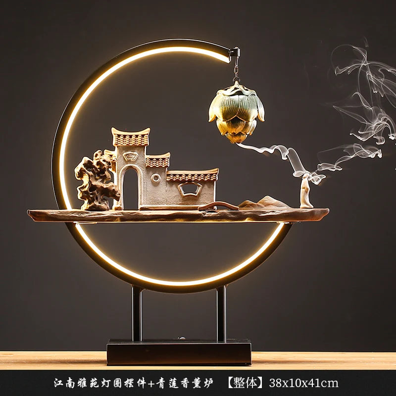 Chinese Zen retro simple ceramic hand aromatherapy reversion aromatherapy stove tea room living room decoration Oasis Select J