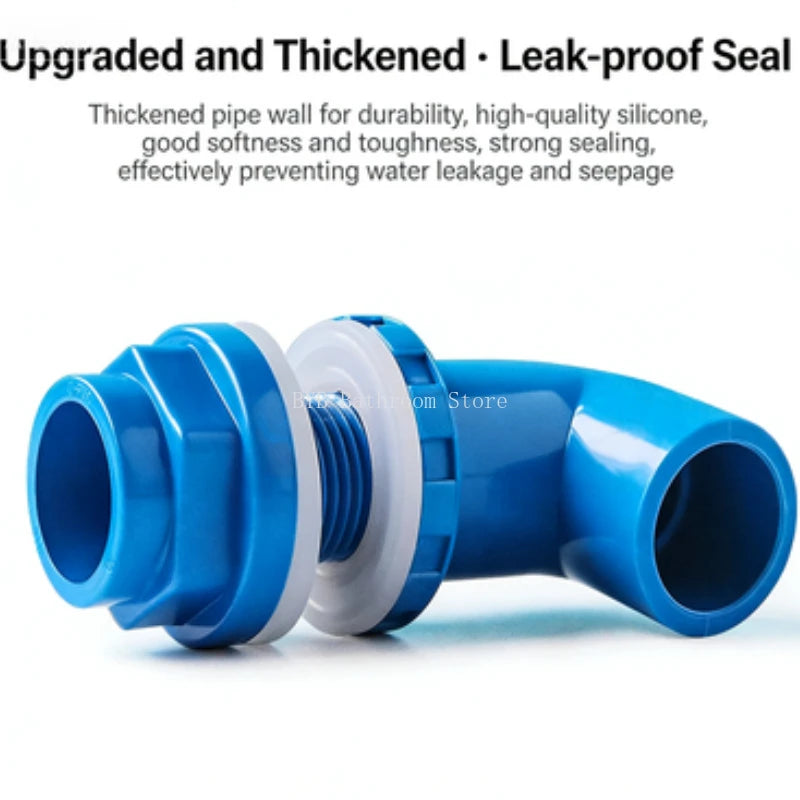 5pcs Elbow Drainage Connector Fish Tank OverflowI.D20~50mm PVC Aquarium Joints Water Inlet Outlet Supply Pipe DIY Drain Fittings Oasis Select