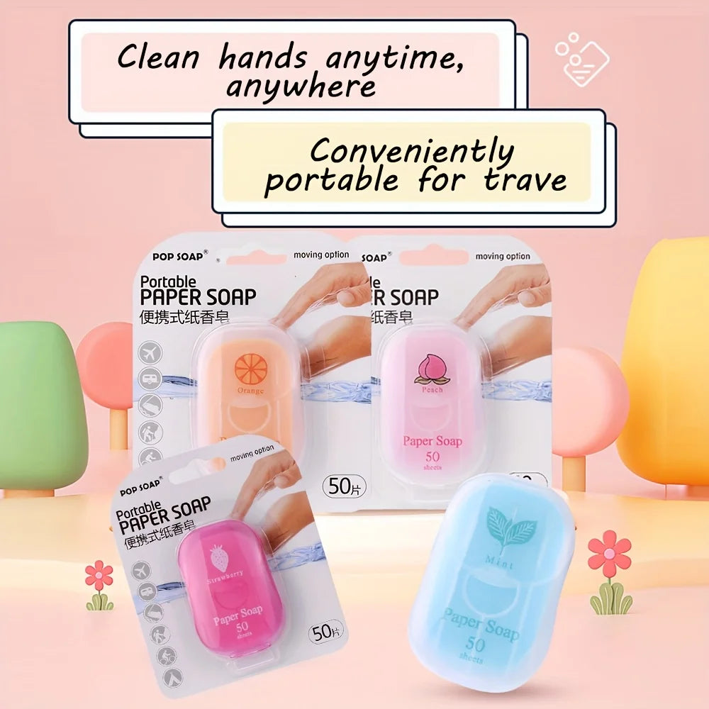 Portable Paper Soap Sheets – Disposable Travel Hand Wash Travel Soap Sheets Oasis Select