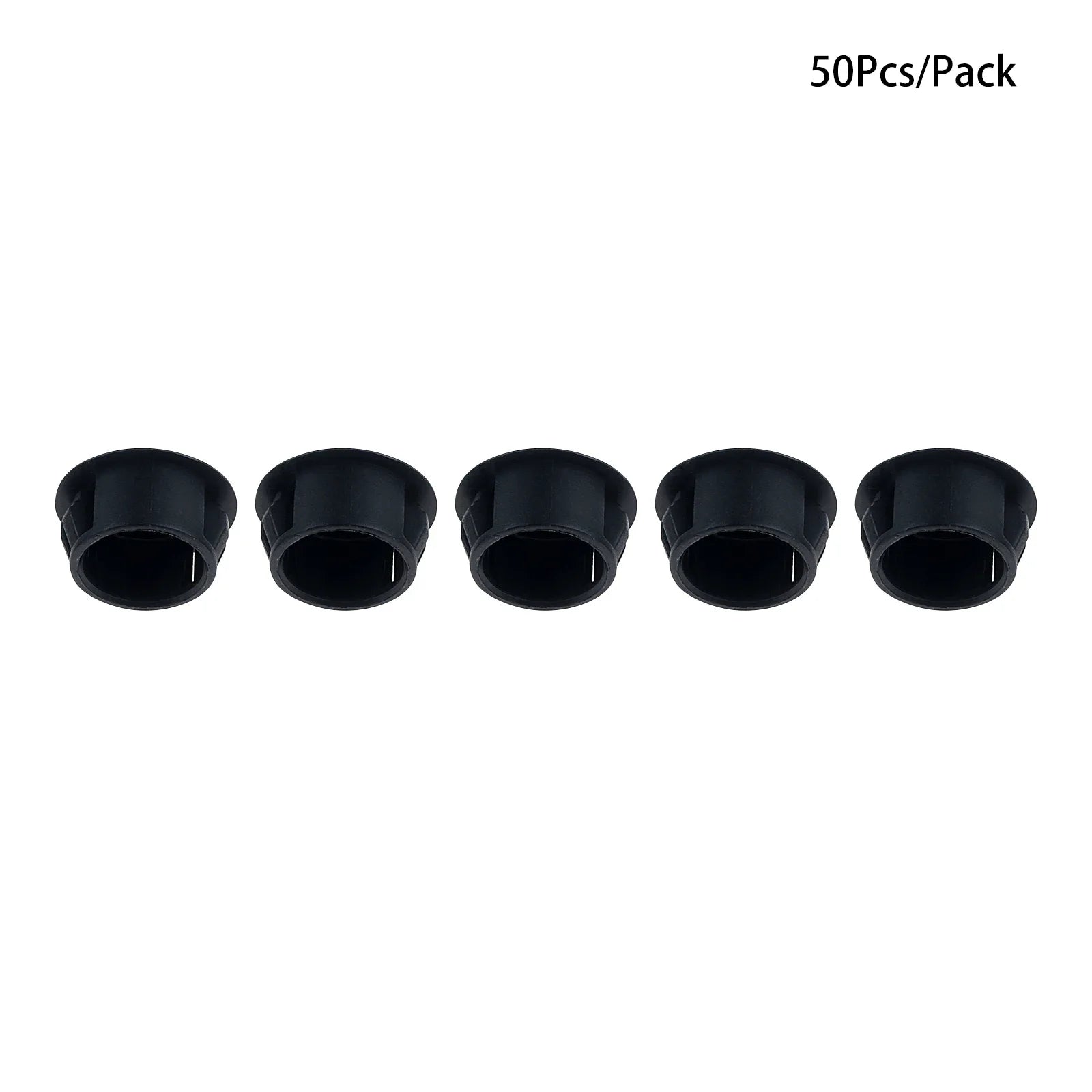 50Pcs Plastic Blanking End Caps Hole Plugs 5mm–32mm Black/White