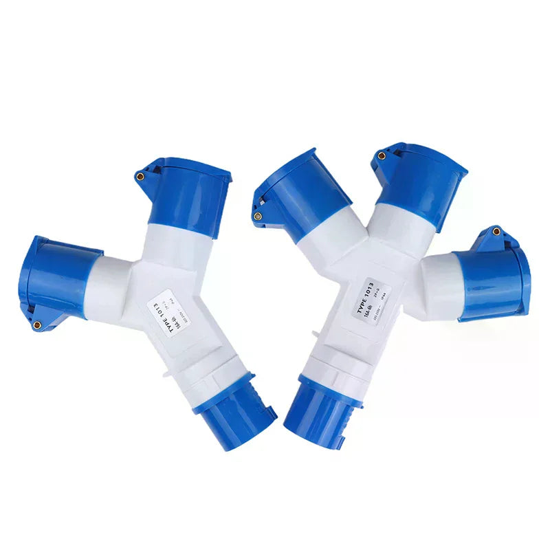 16A 3 Pin 2/3 Way 220V IP44 Waterproof Industrial Field Plug And Wall Socket Male Female Power Electrical Connector Oasis Select