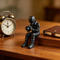 Spooky Skeleton Photographer Mini Figurines Sitting Ornaments Decorations for Desktop Bookshelves Gothic Home Photographer Gifts Oasis Select photographer black 10x6.7x4.6cm