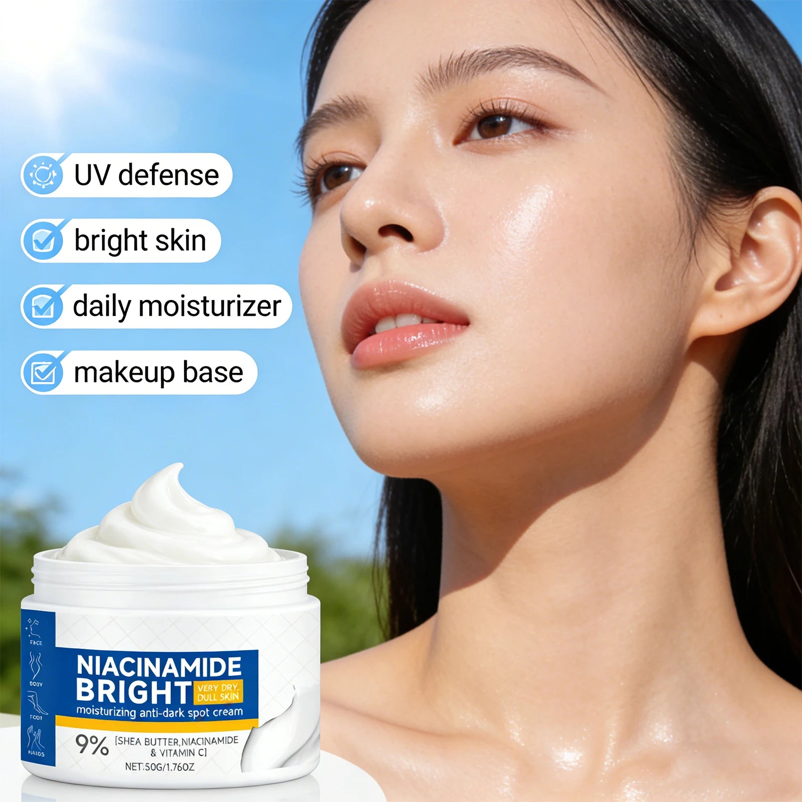 Brightening Dark Spot Cream – Hydrating & Lightweight 50g Brightening Face Cream Oasis Select