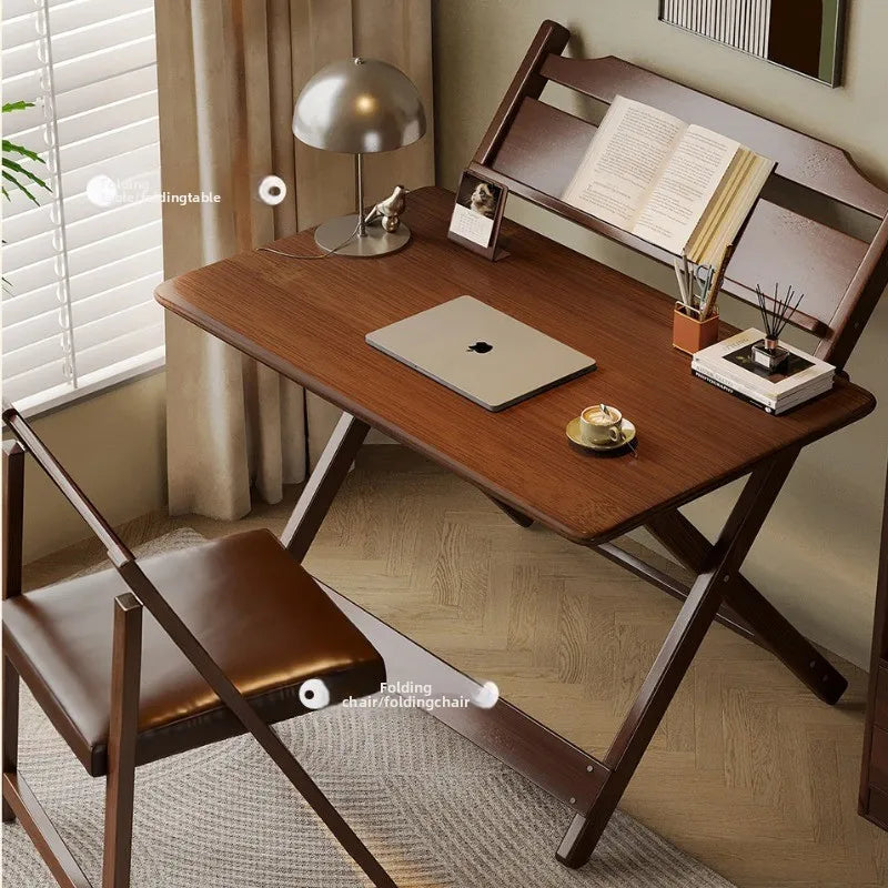 Foldable desk Small apartment Multifunctional household children's table Living room dining table solid wood study table Oasis Select