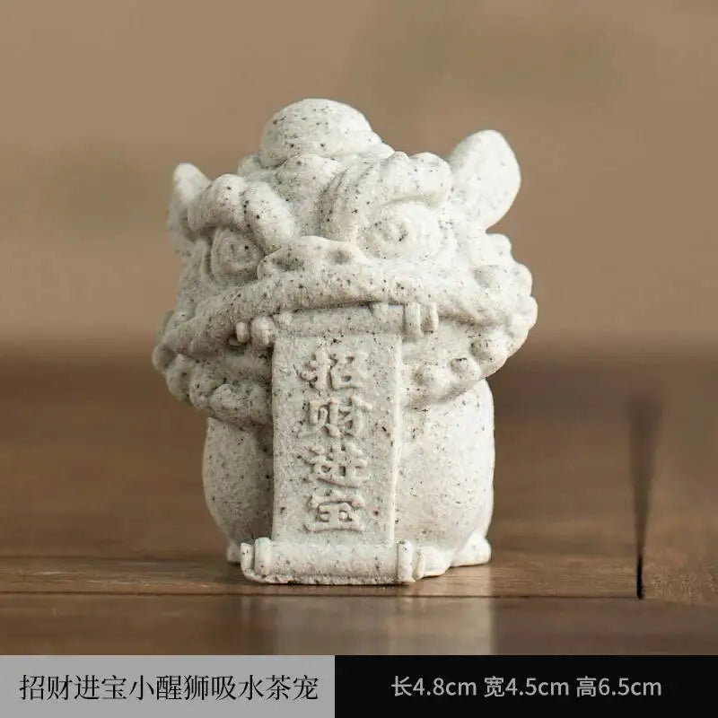 Water-Absorbing Tea Pet Quick-Drying Dragon Year Ornament Lion Dance Tea Table Tea Play Чаепитие Oasis Select 6