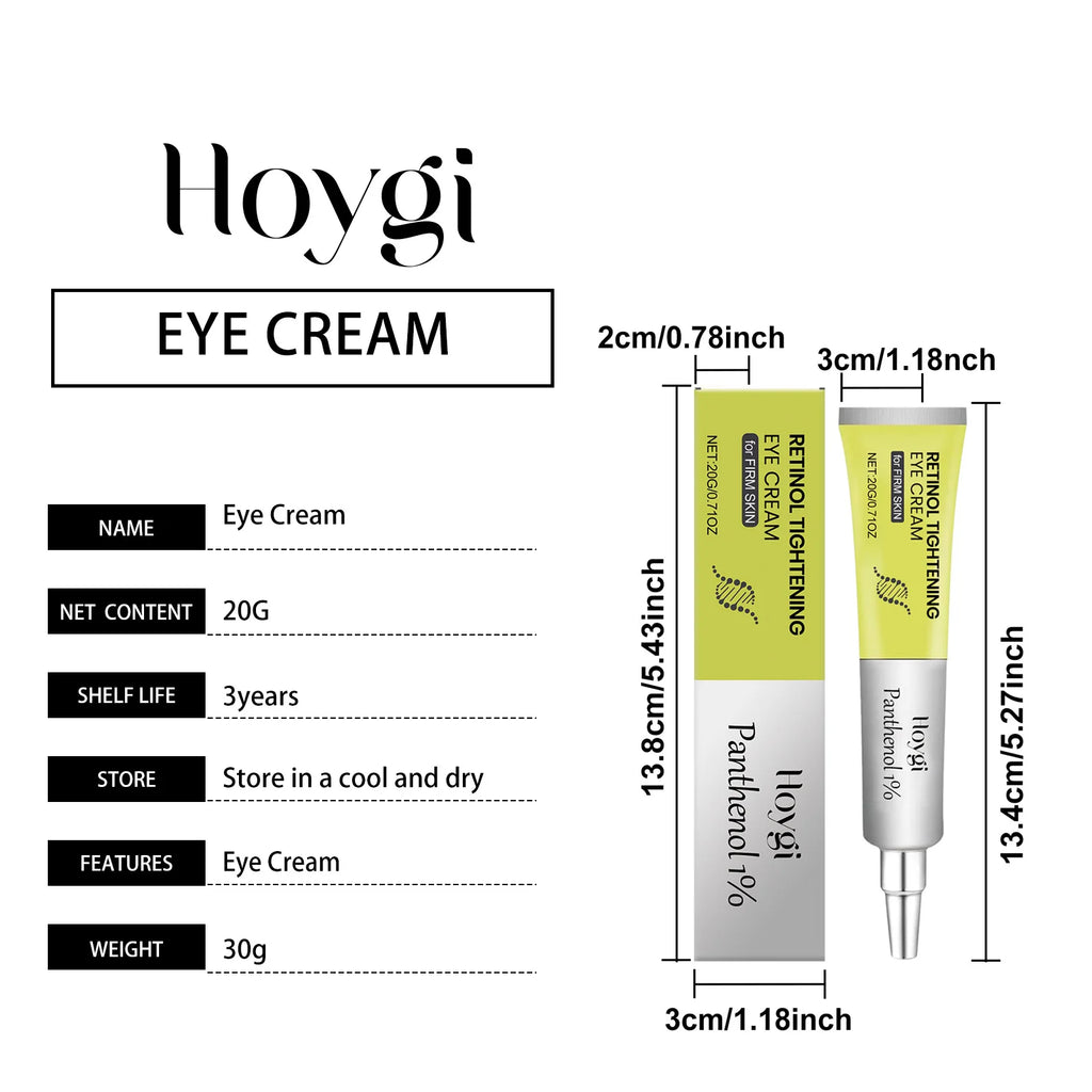 Hoygi Retinol Eye Cream Serum Stick & Patches – Dark Circles Retinol Eye Treatment Oasis Select Eye Cream