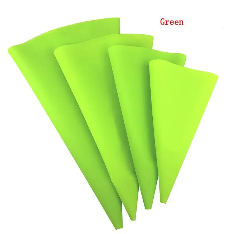 4Pcs/Set Silicone Pastry Bag Tips Kitchen DIY Cake Icing Piping Cream Cake Decorating Tools Reusable Pastry Bags Set Oasis Select D
