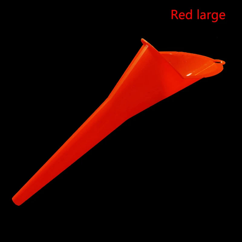 Car Long Stem Funnel Gasoline Oil Fuel Filling Tools Anti-splash Plastic Funnel Motorcycle Refueling Tools Auto Accessories Oasis Select Red large