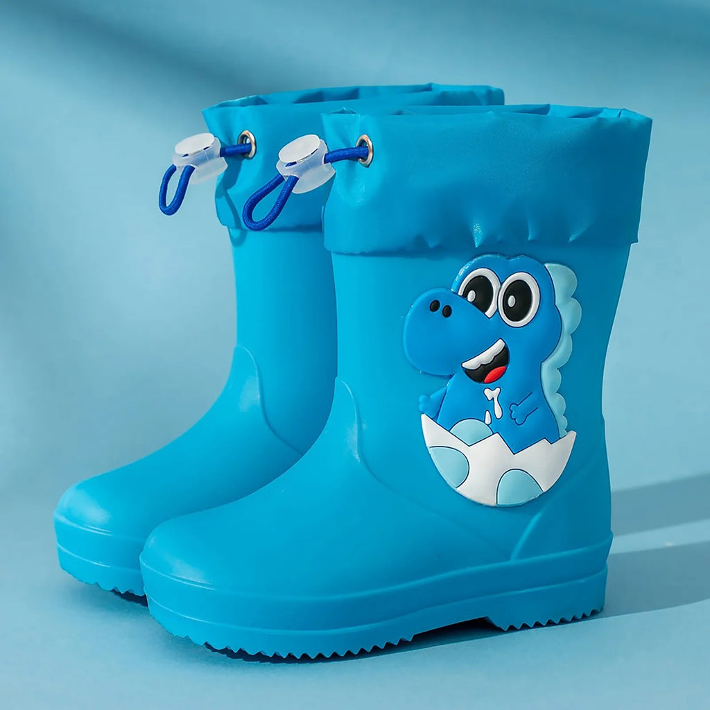 Kids Girl Boy Rain Boots Waterproof Toddler Rainboots Children's Shoes Rubber Boots Kids Baby Cartoon Dinosaur Water Shoes Boots Oasis Select