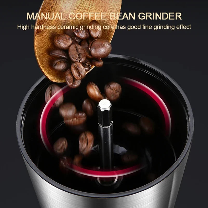 Manual Ceramic Coffee Grinder – Adjustable Hand Crank Mill
